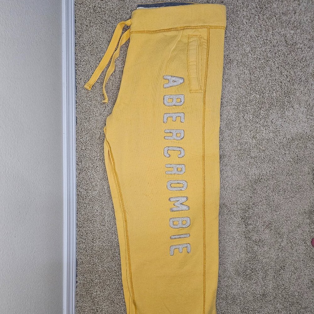 Abercrombie & Fitch sweatpants Mens L - Yellow